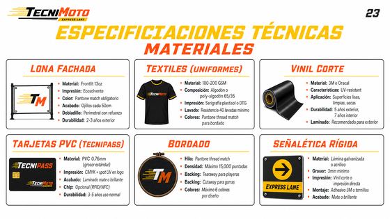 Lámina 23: Especificaciones Materiales